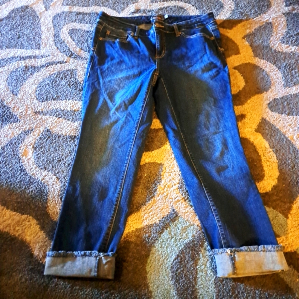 Torrid crop boyfriend vintage stretch euc